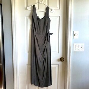 Ann Taylor Polka Dot Side Tie MIDI Dress